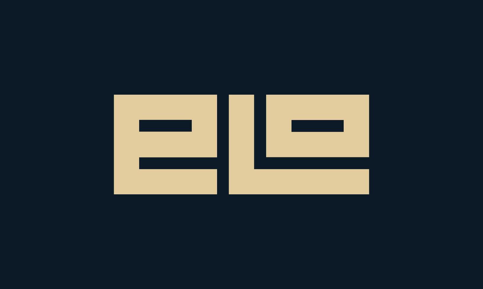 elo monogram logo design vector