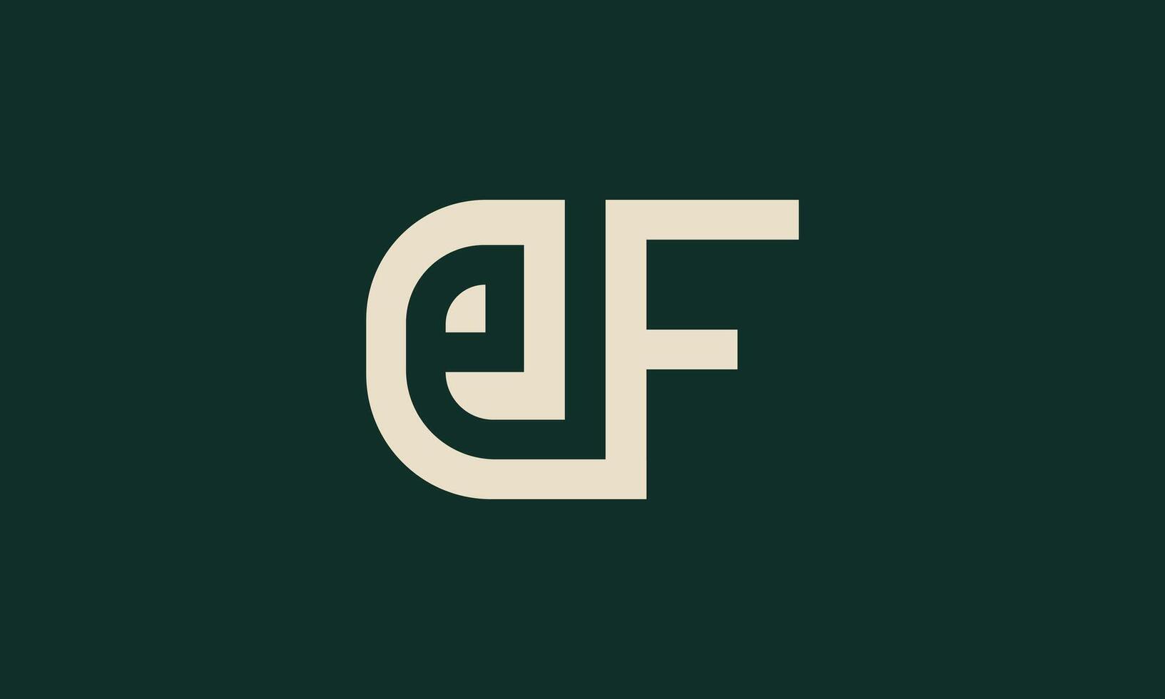 eF monogram logo design vector
