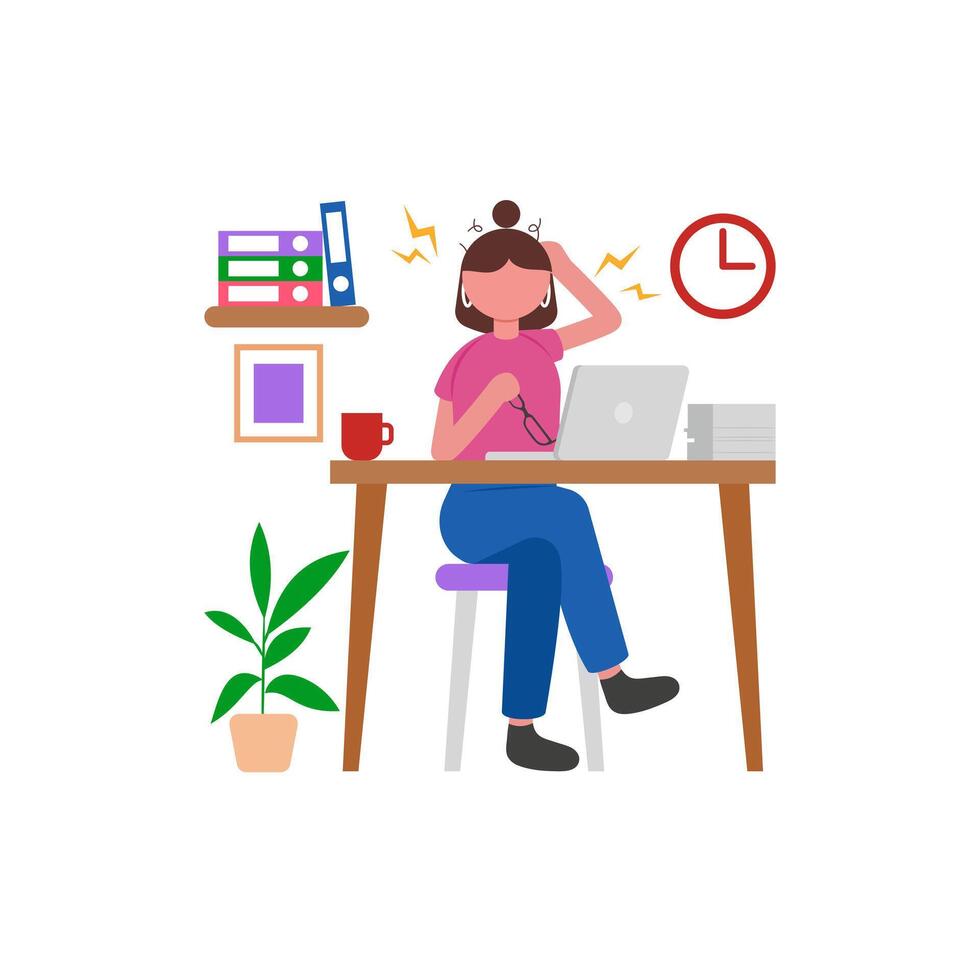 Workplace Pressure Management Techniques vector