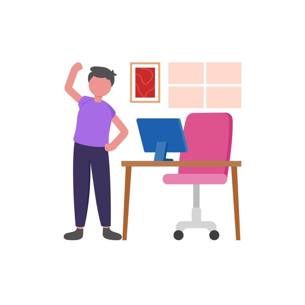 Workplace Mobility Exercise Routine vector
