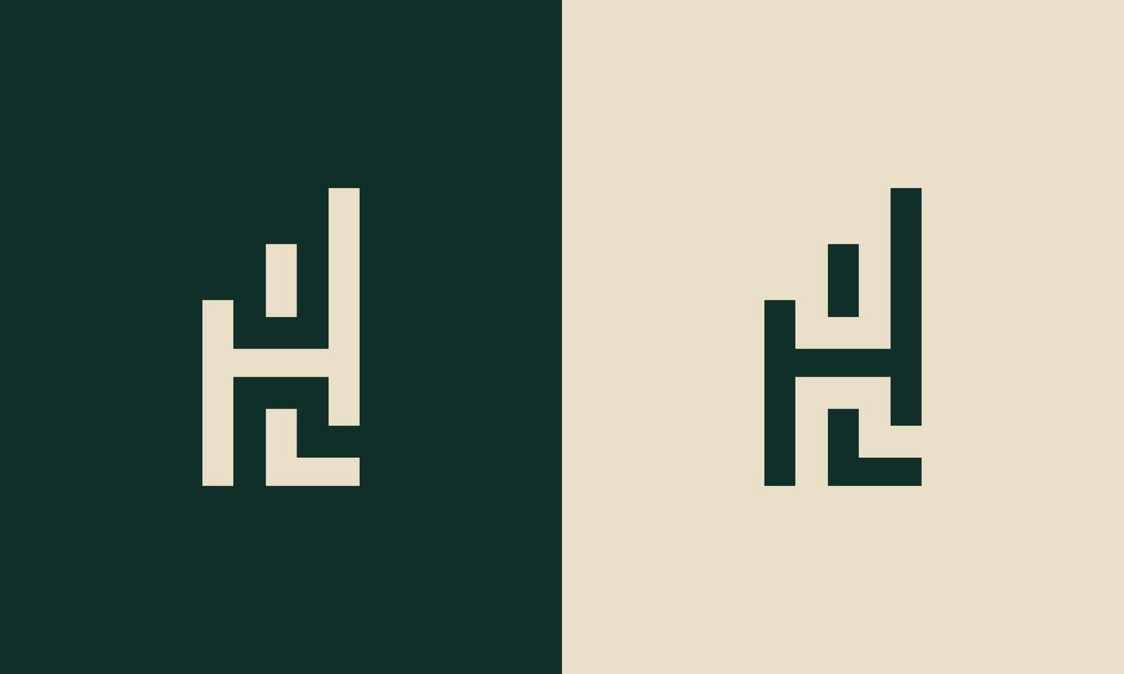 HL or LH artistic monogram logo vector