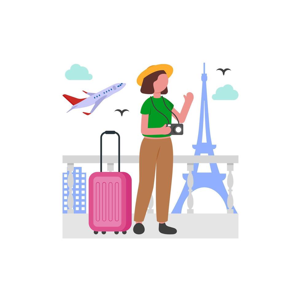 Adventurous World Traveler Lifestyle vector