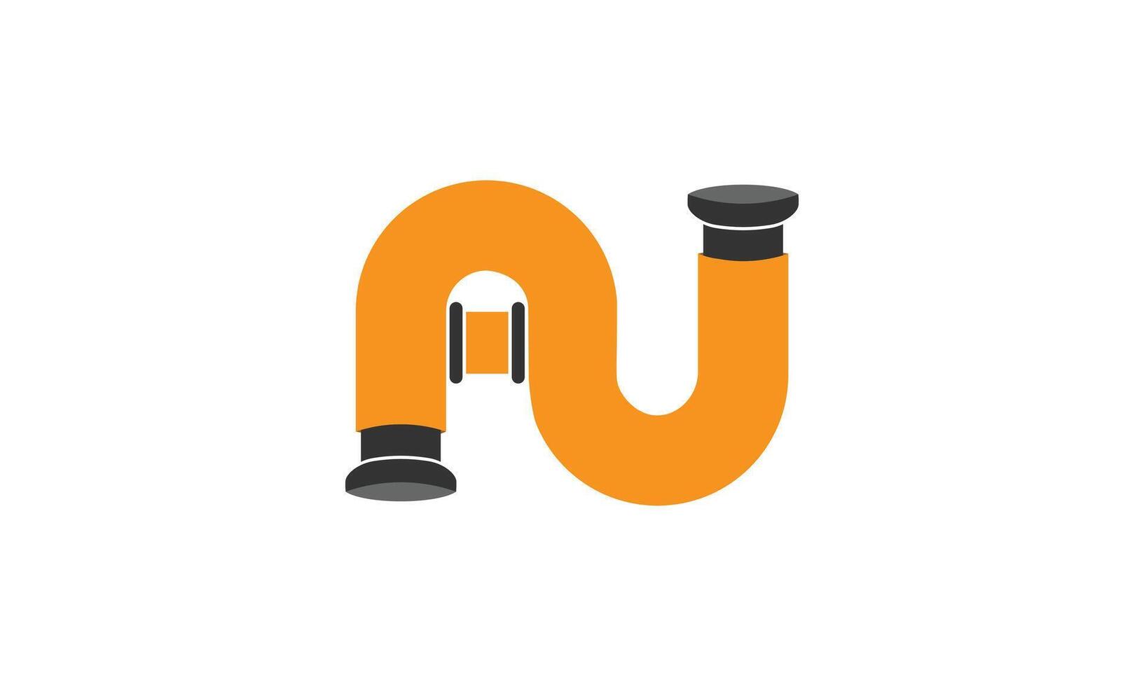 AU plumbing monogram logo artwork vector