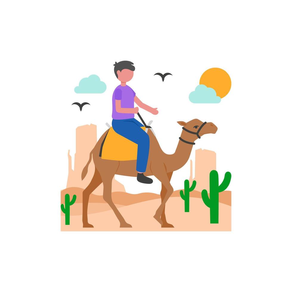 Arid Desert Exploration vector