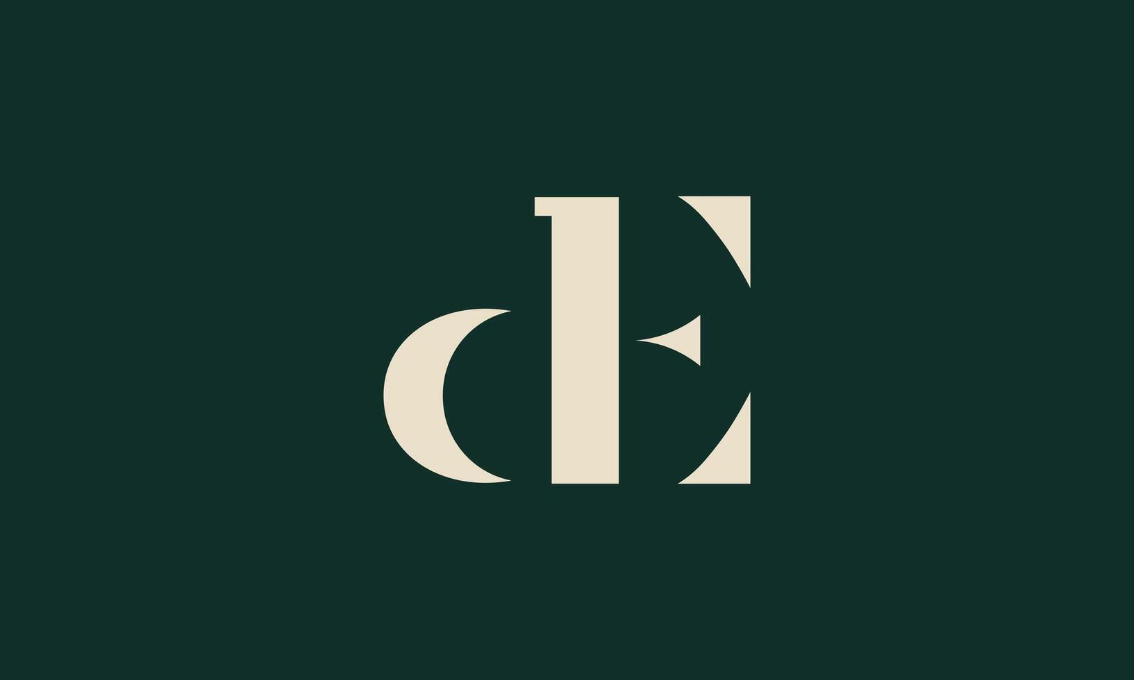 dE luxurious monogram logo vector