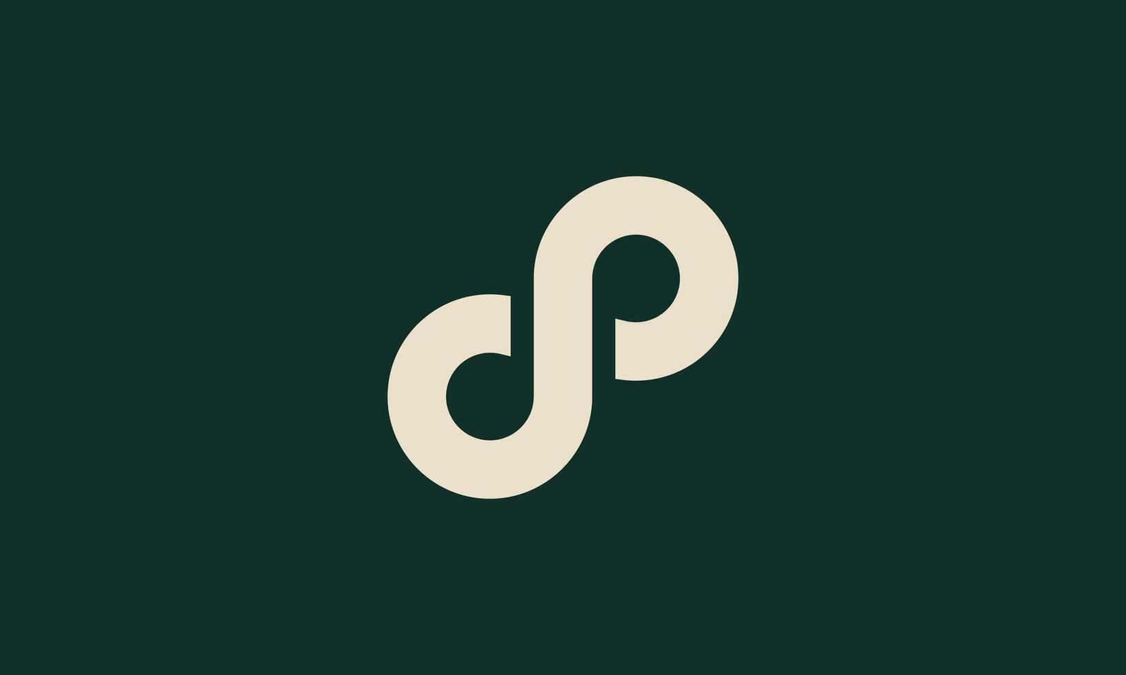 dp artistic monogram logo vector