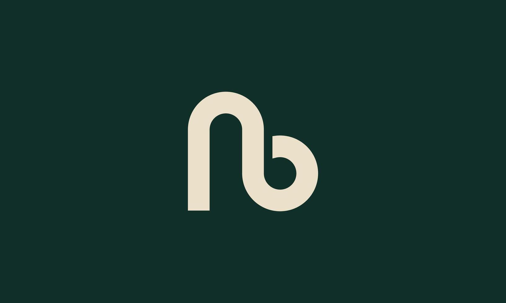 nb intersecting monogram logo vector