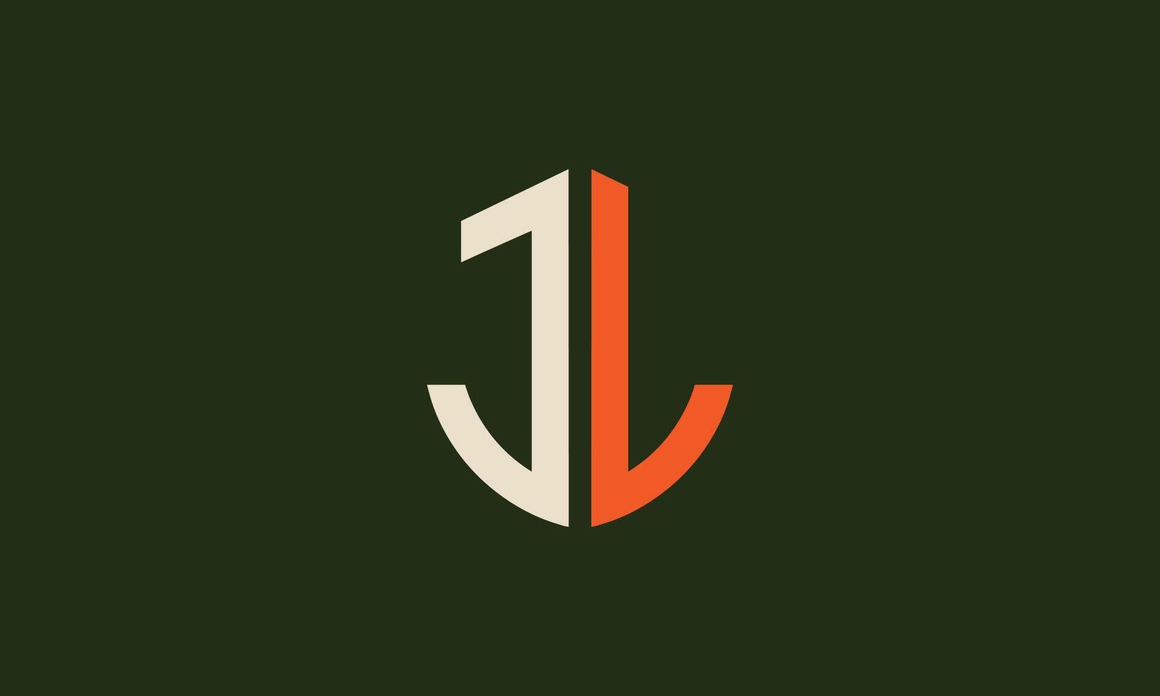 JL minimalistic monogram logo design vector