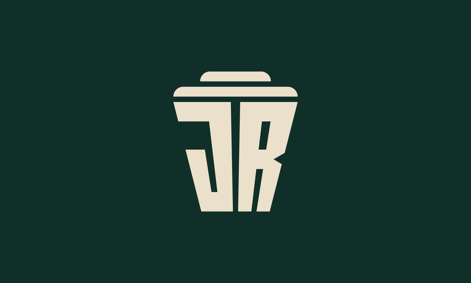 JR Junk Removal monogram logo design vector
