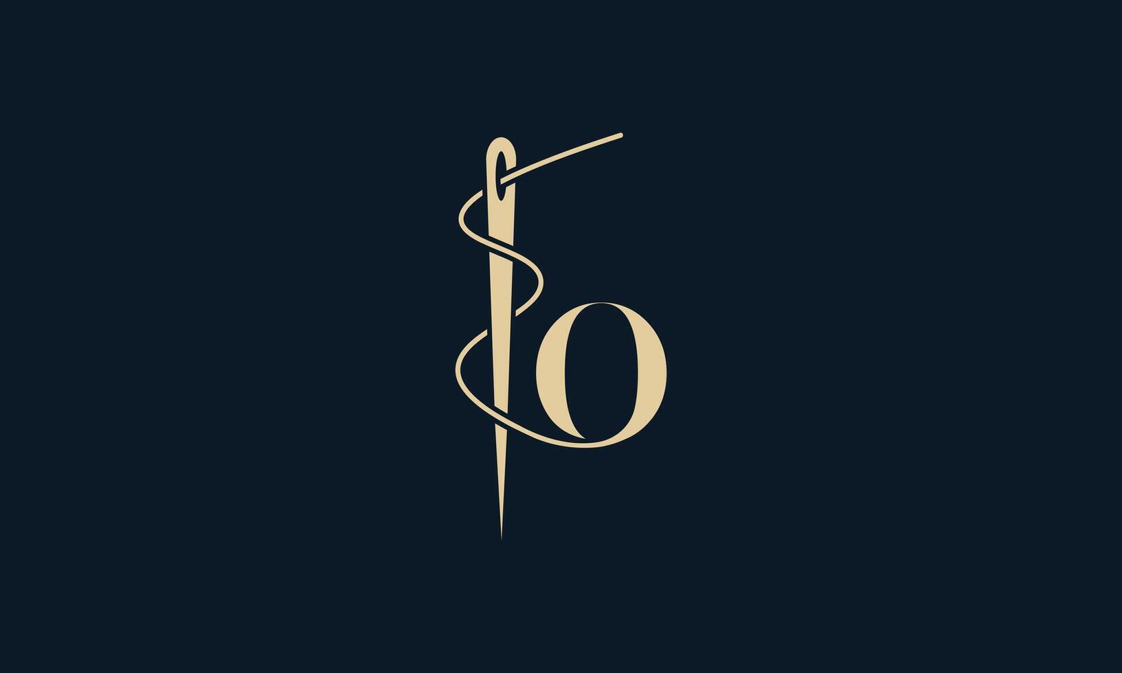 Lo or Io knitting monogram logo design vector