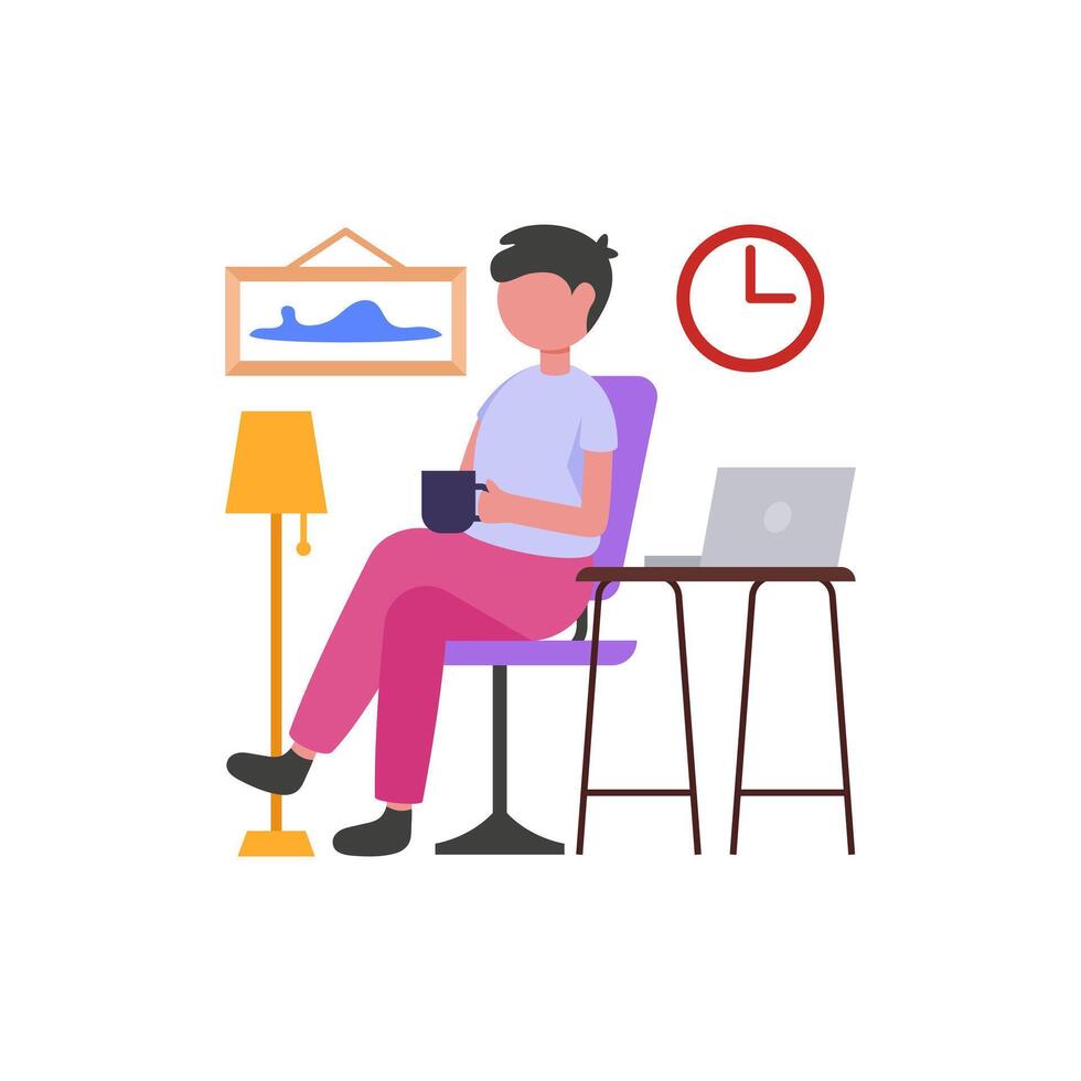 Energizing Work Break vector