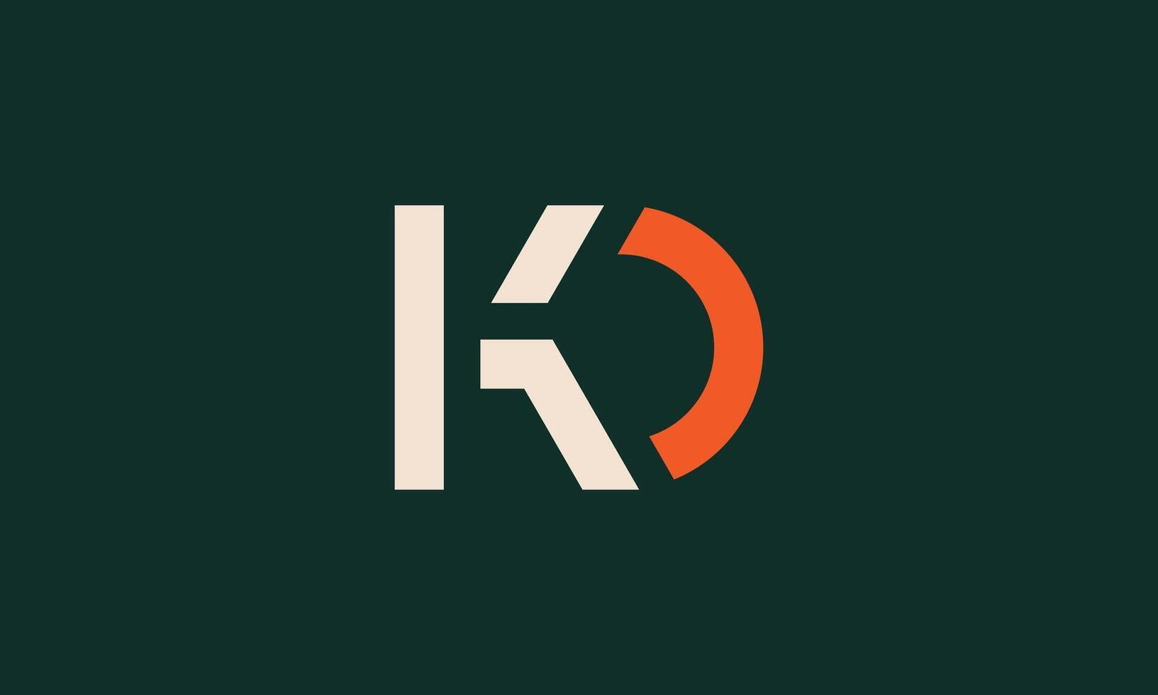 KD monogram logo design vector
