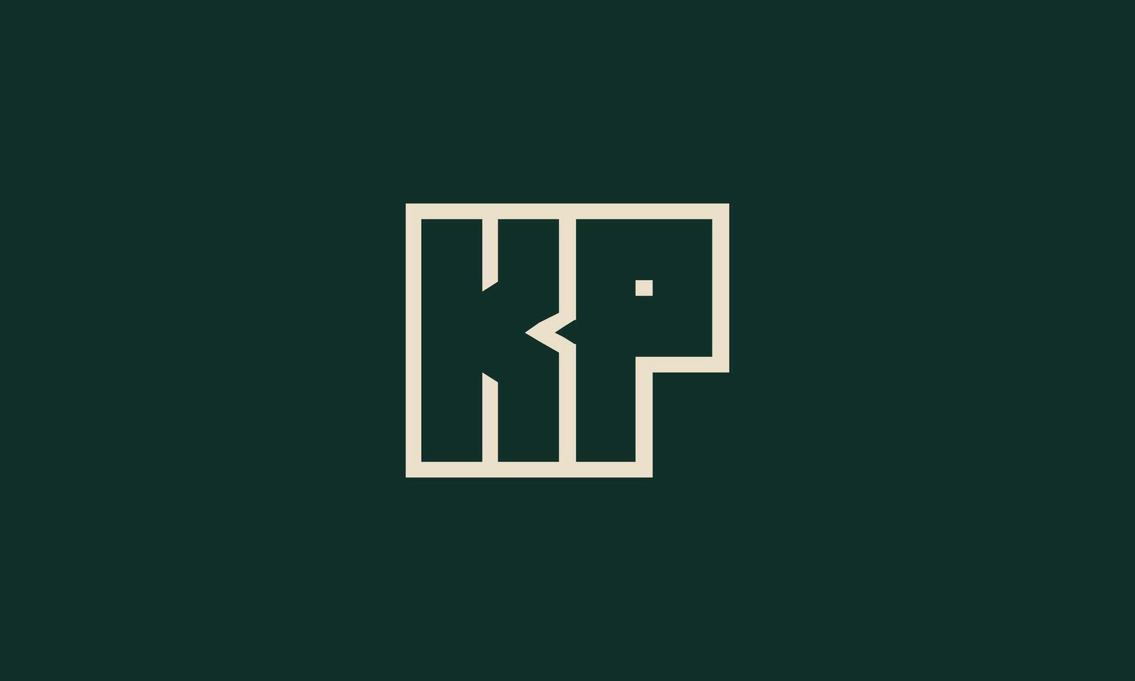 KP monogram logo design vector