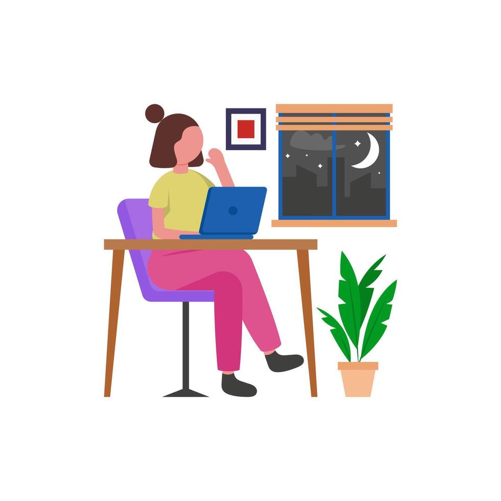 Extended Night Work Hours vector