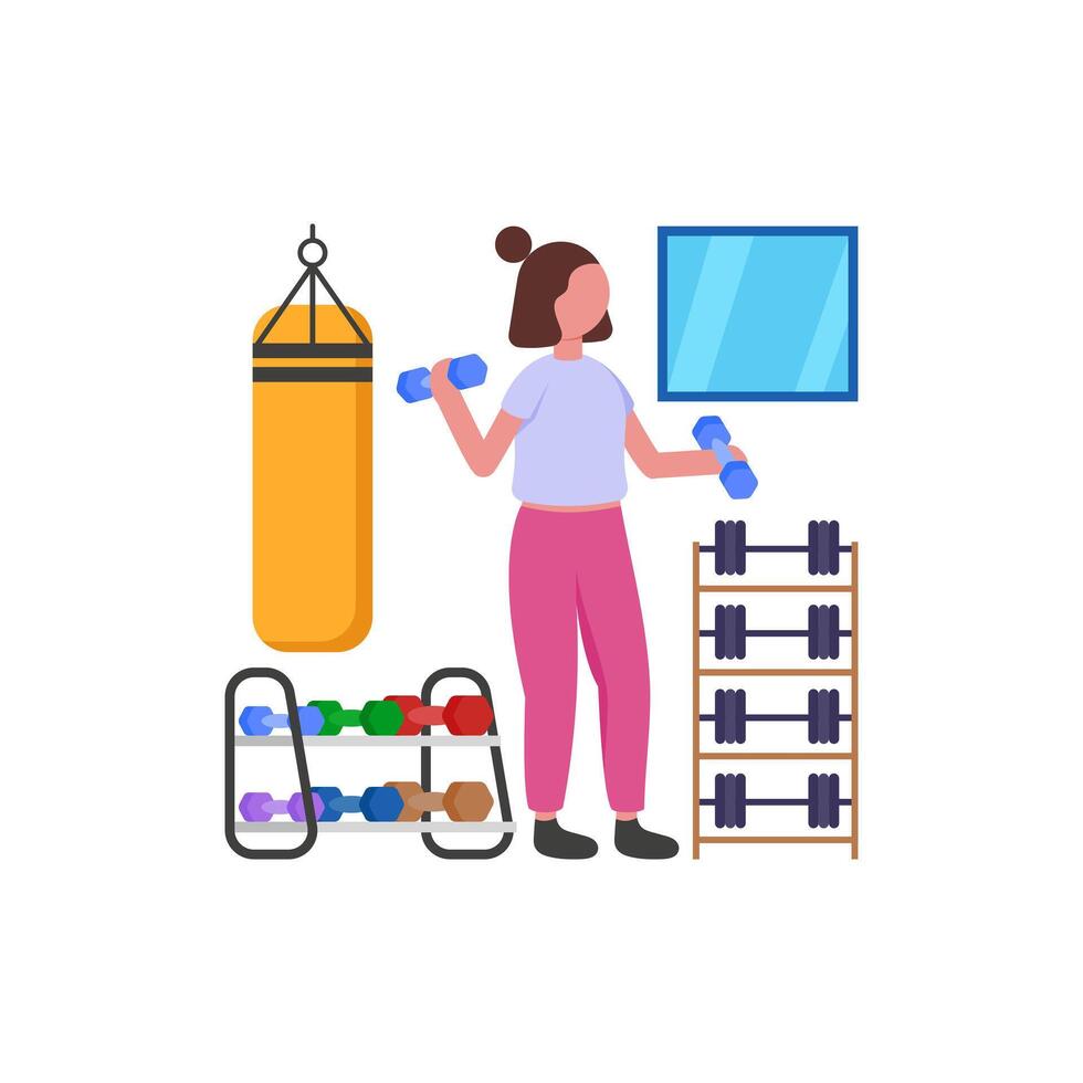 Late Evening Workout Session vector