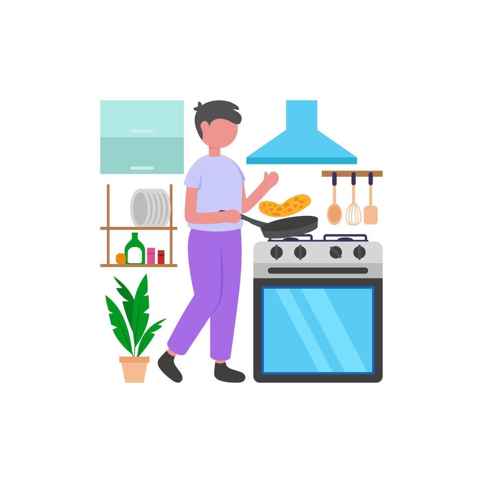 Evening Meal Preparation Time vector
