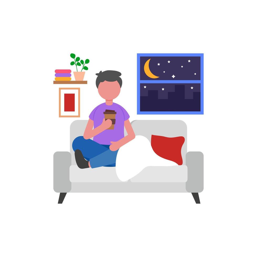 Warm Evening Comfort Time vector