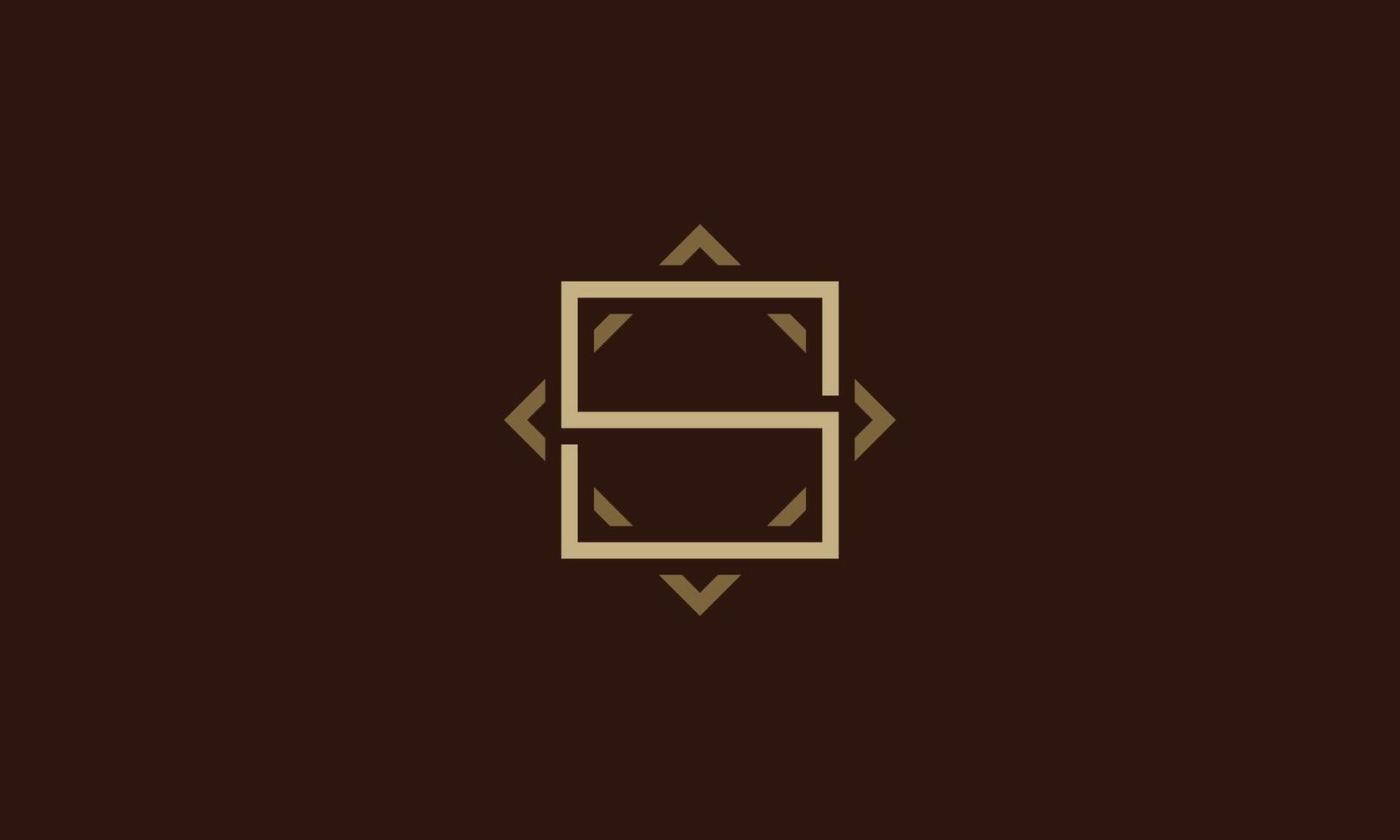 Letter S square monogram logo design vector