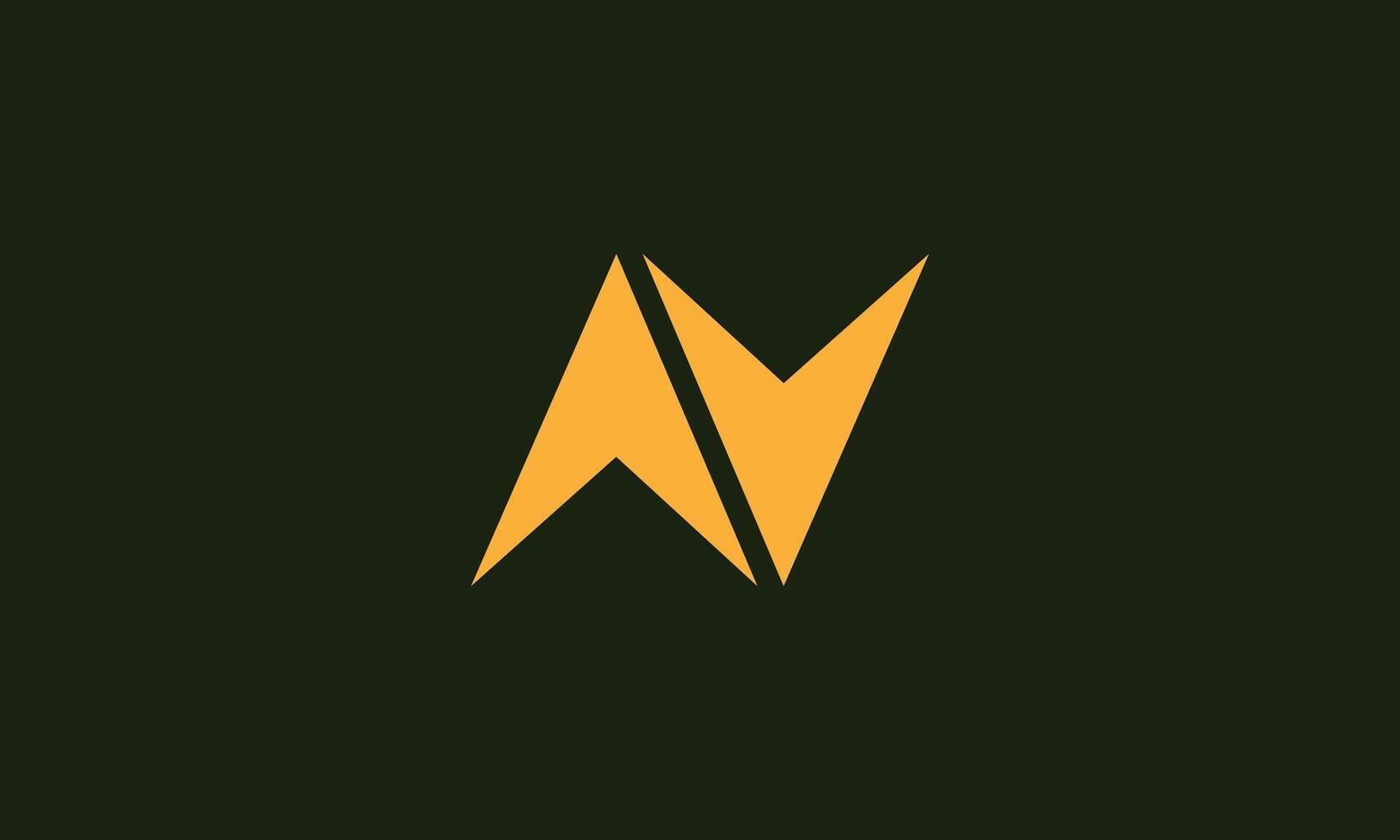 two arrows forming the letter N monogram logo design vector