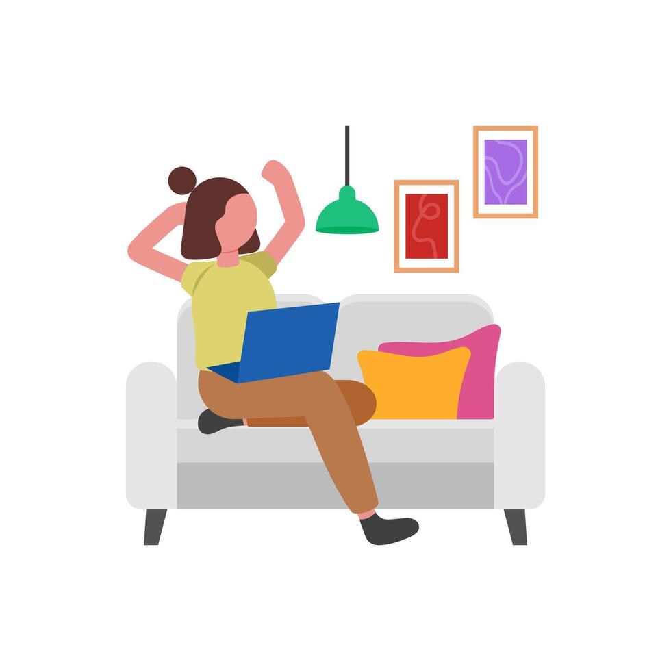 Quick Work Break Stretches vector