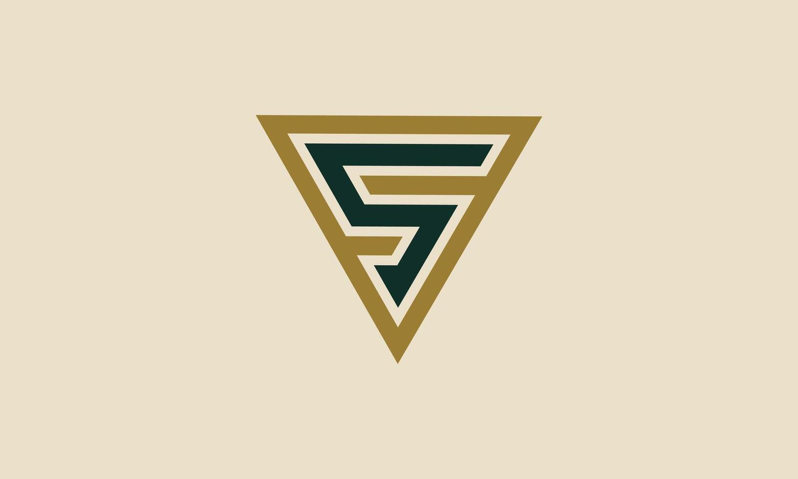 Letter S triangle monogram lgo design vector