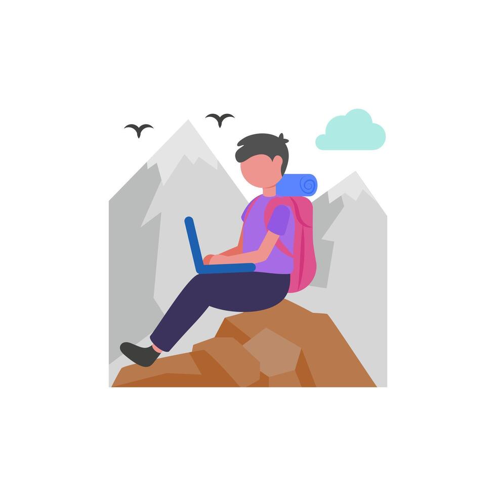 Flexible Remote Work Lifestyle vector