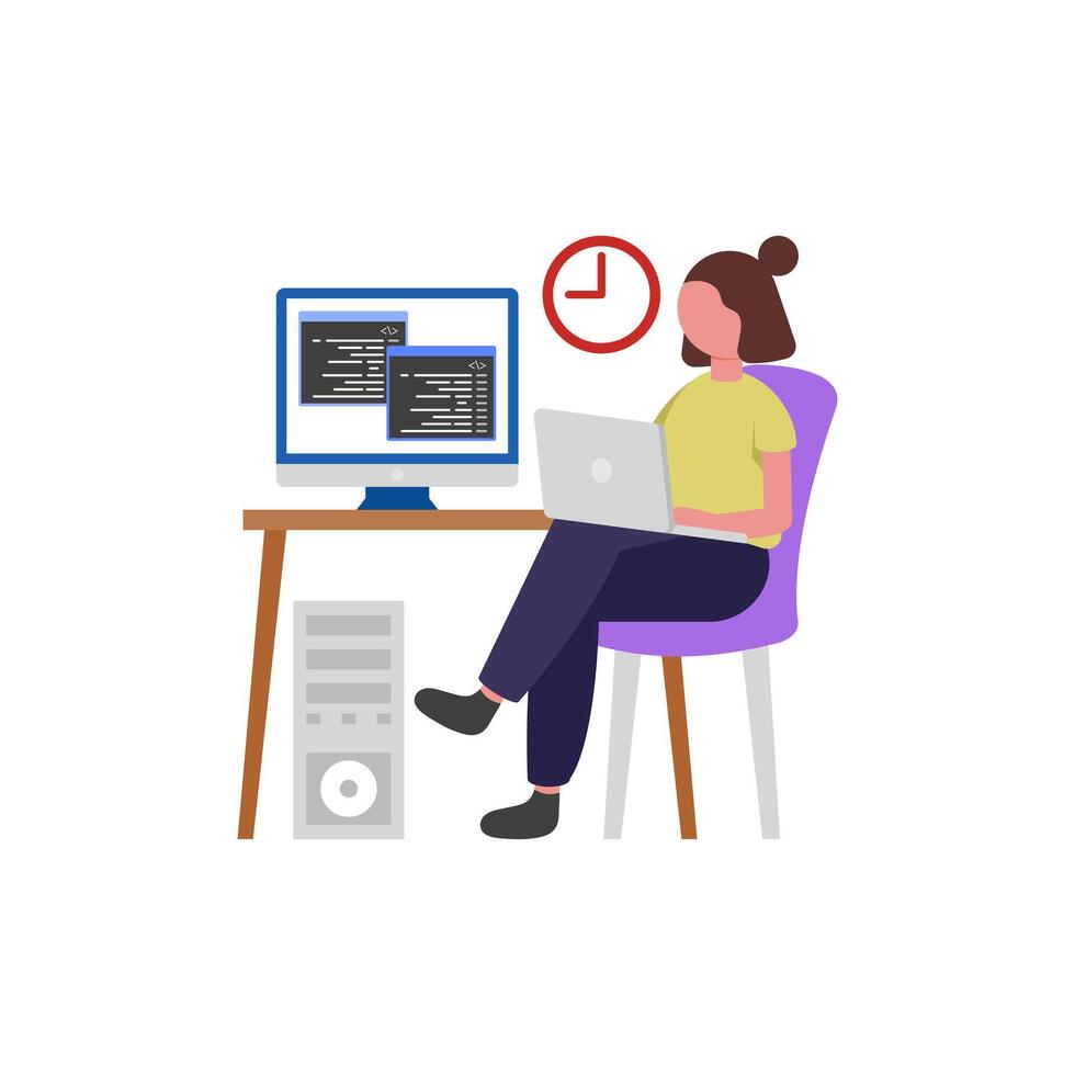 Independent Coding Project Work vector