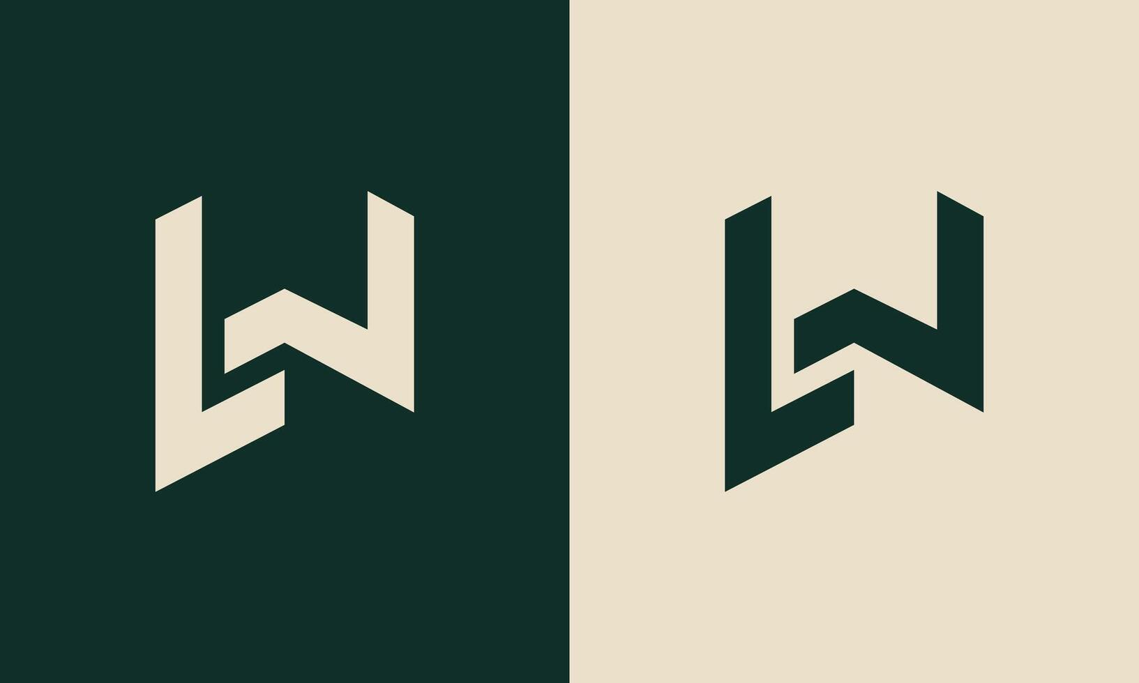 LW monogram logo design vector