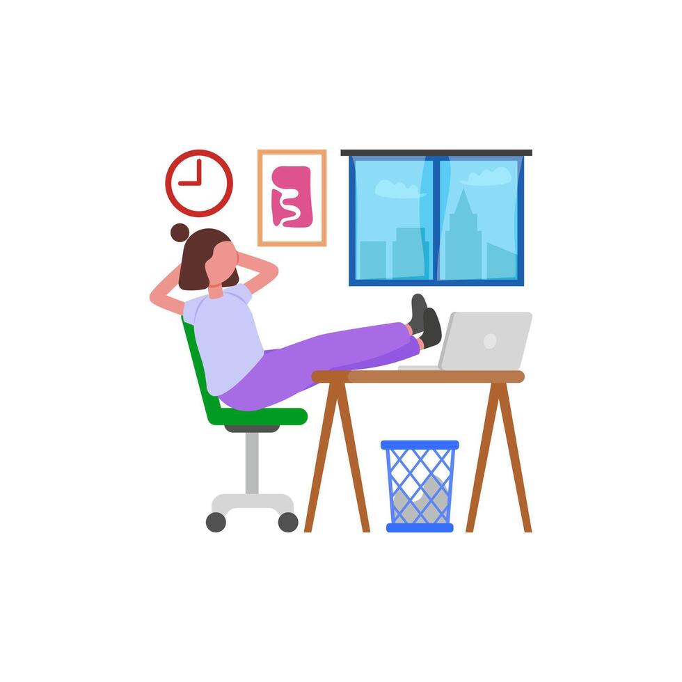 Workspace Stress Relief Techniques vector