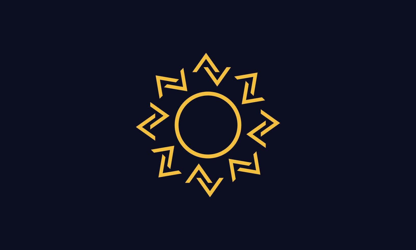 Minimalistic sun logo design vector