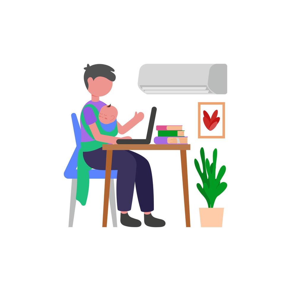 Parent Professional Life Integration vector