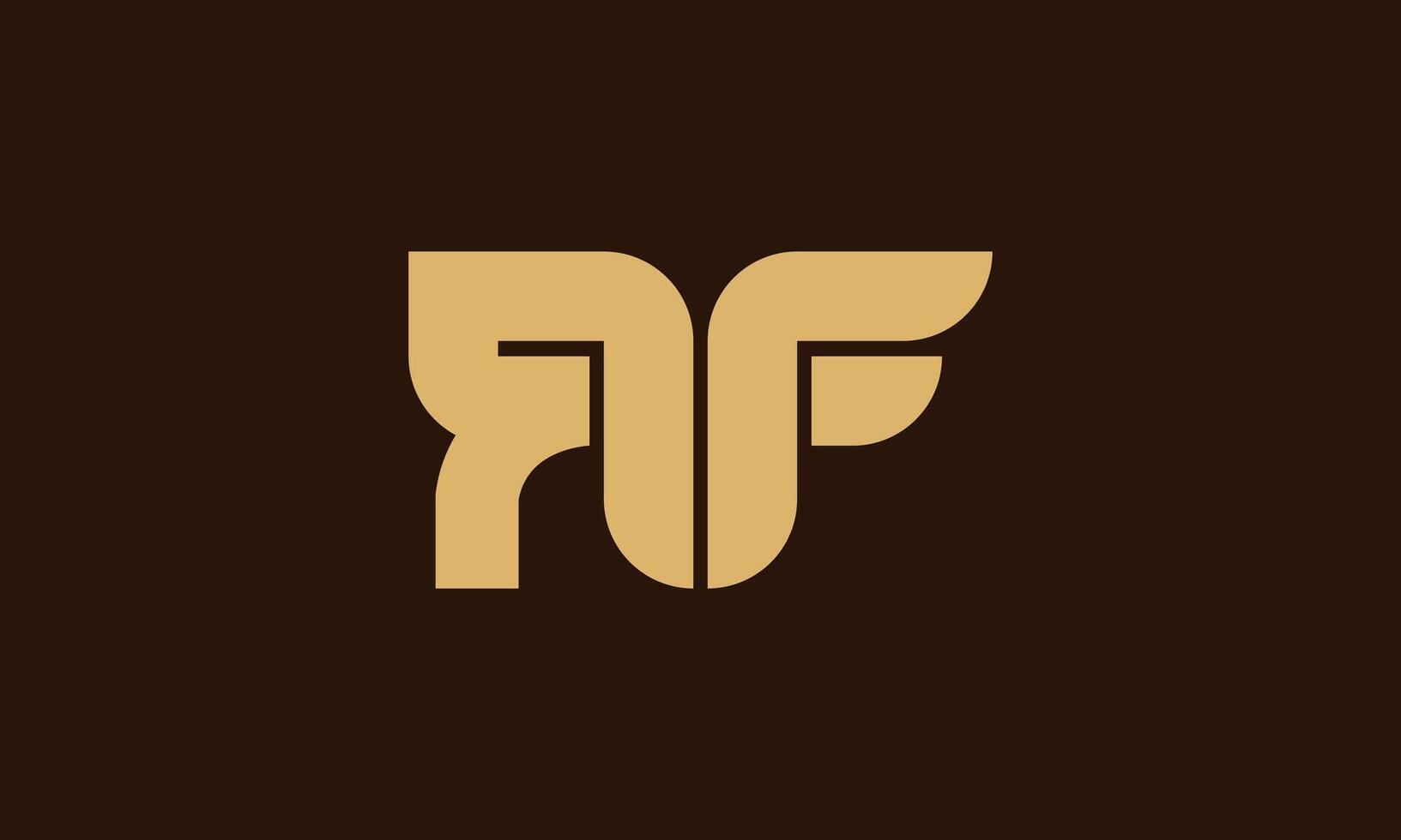 RF funky moongram logo design vector