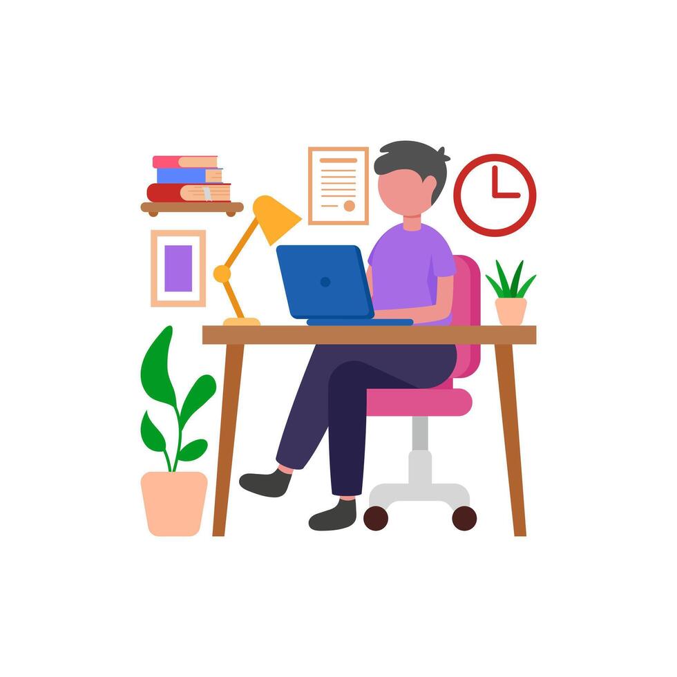 Beginning Morning Work Session vector