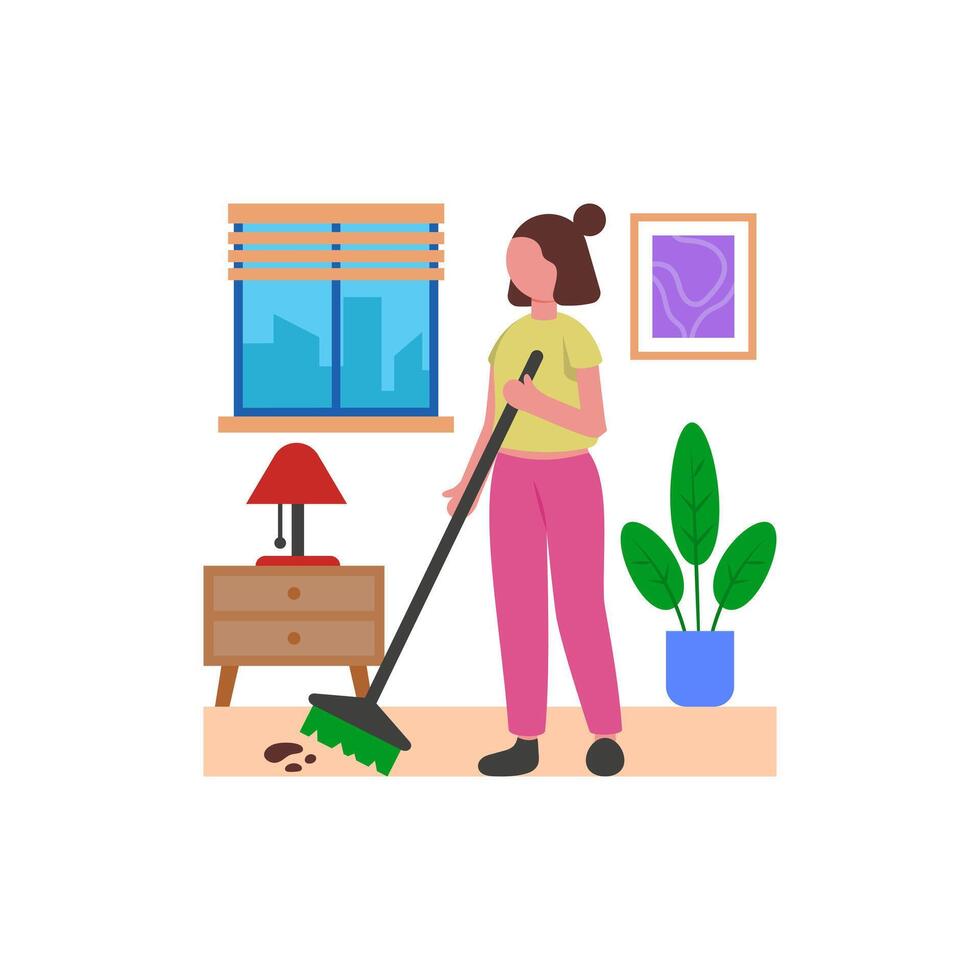 Quick Morning Cleaning Tasks vector