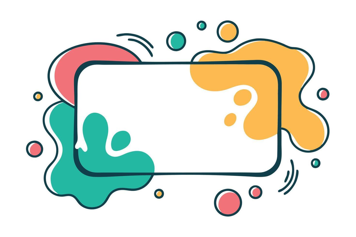 Colorful with Abstract Shapes and Circles on White Background for Creative Use vector
