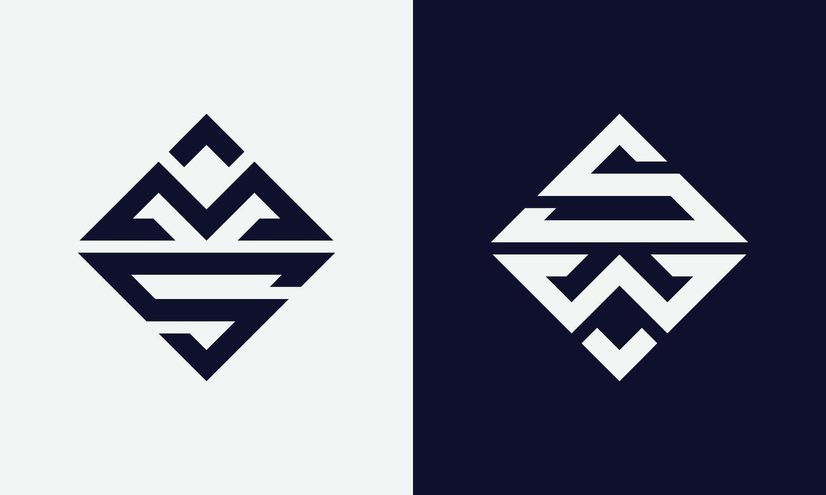 WS or Sw monogram logo design vector