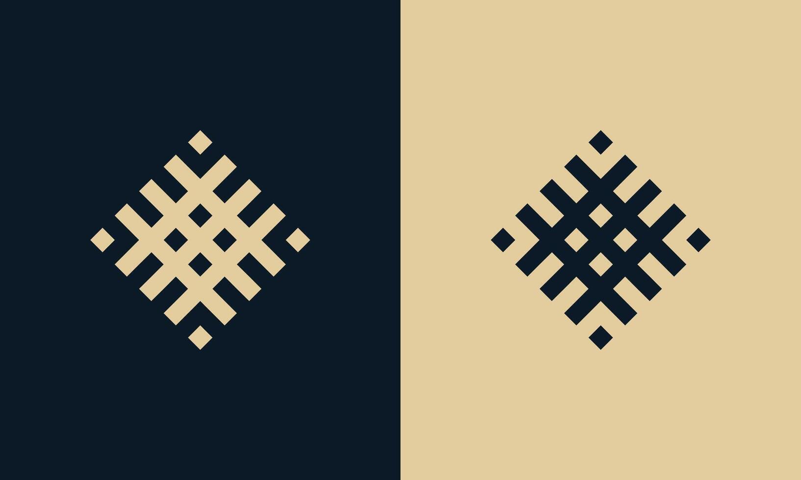 Minimalistic and luxurious tile logo design vector