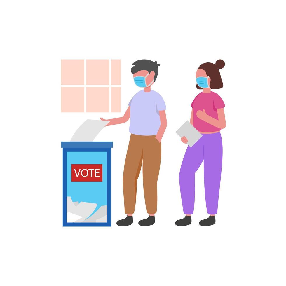 Safe Pandemic Voting Procedures vector