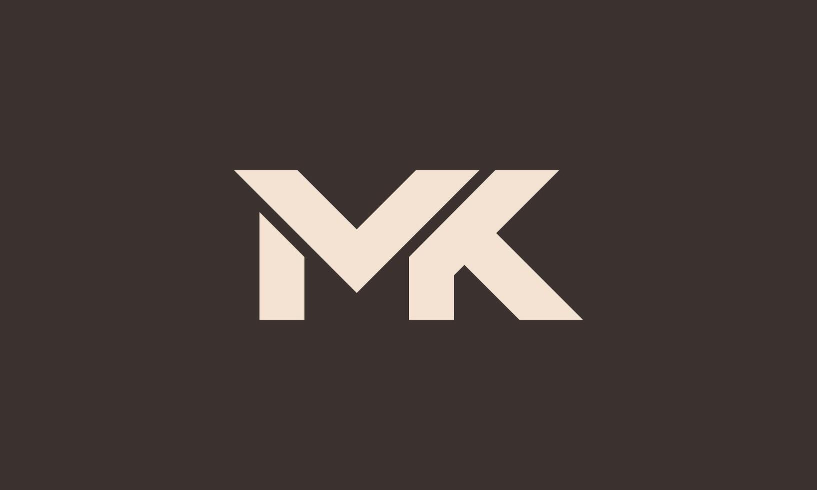 MVK or VMK monogram logo design vector
