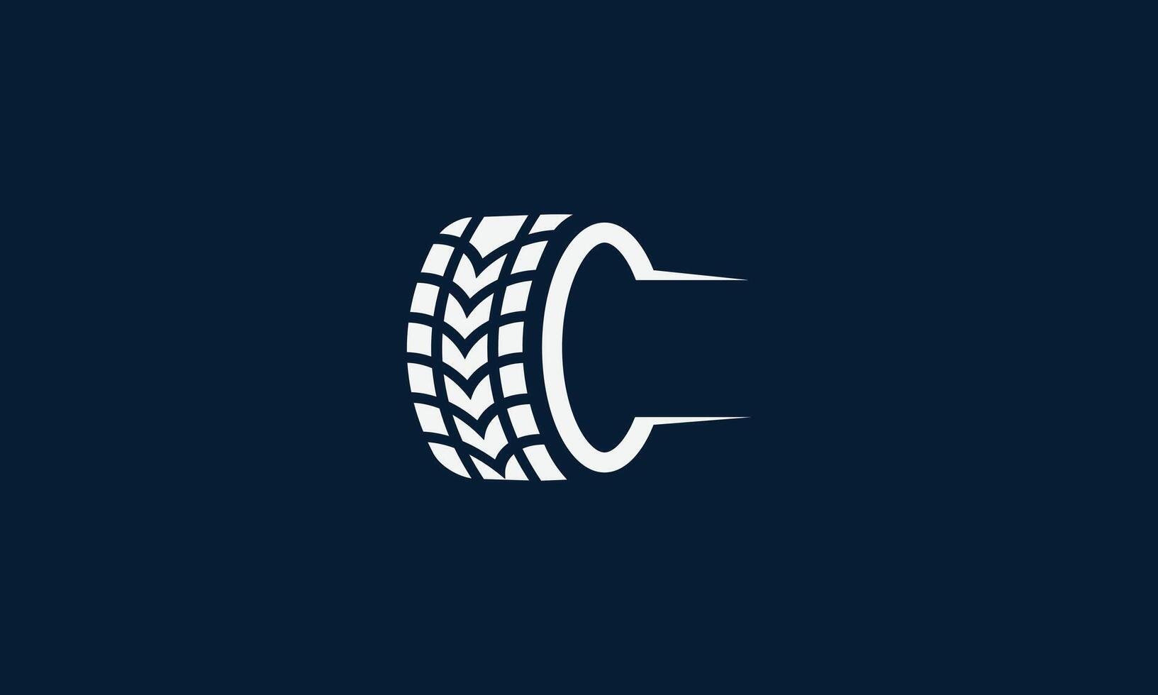 Wheel with tire moving logo design vector