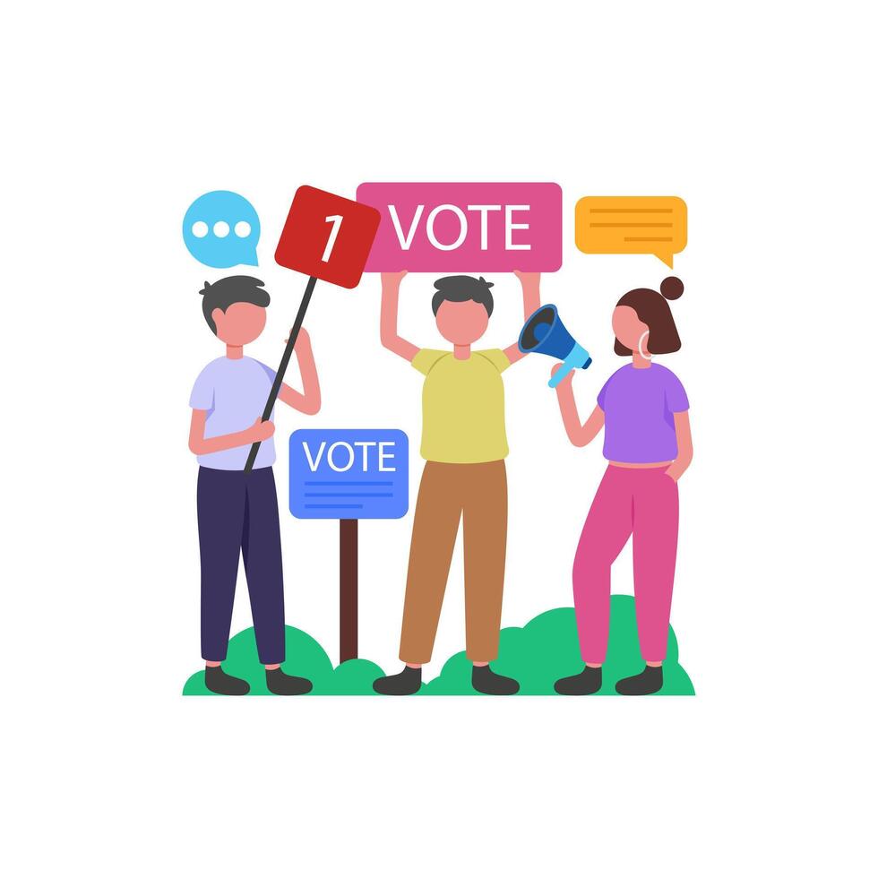 Political Campaign Strategy Session vector