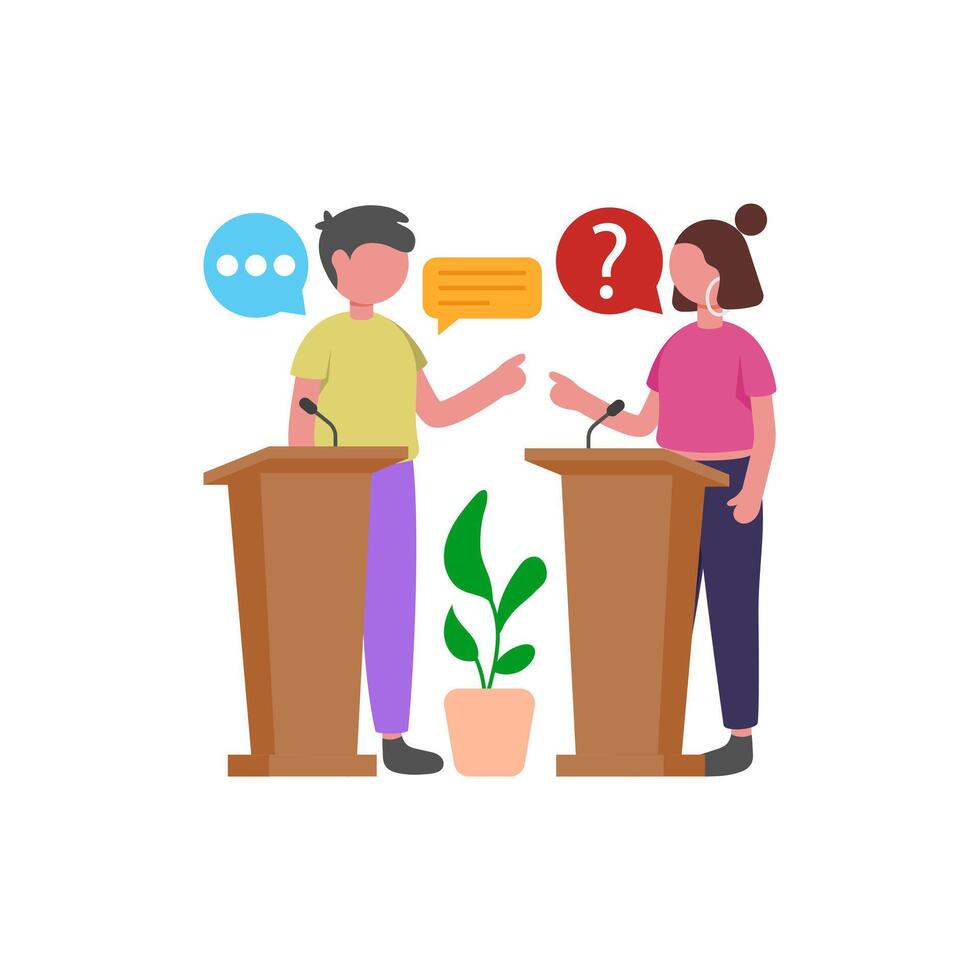 Live Political Debate Coverage vector