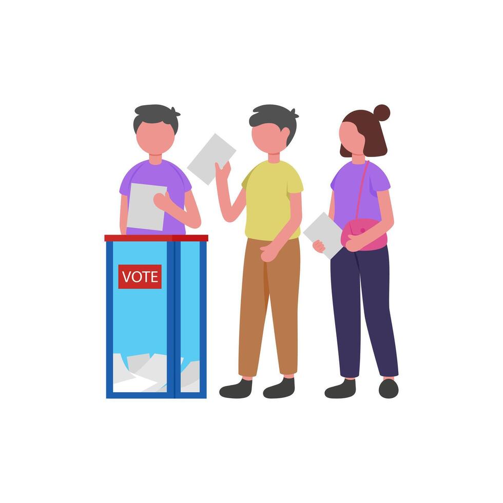Organized Voter Queue Management vector
