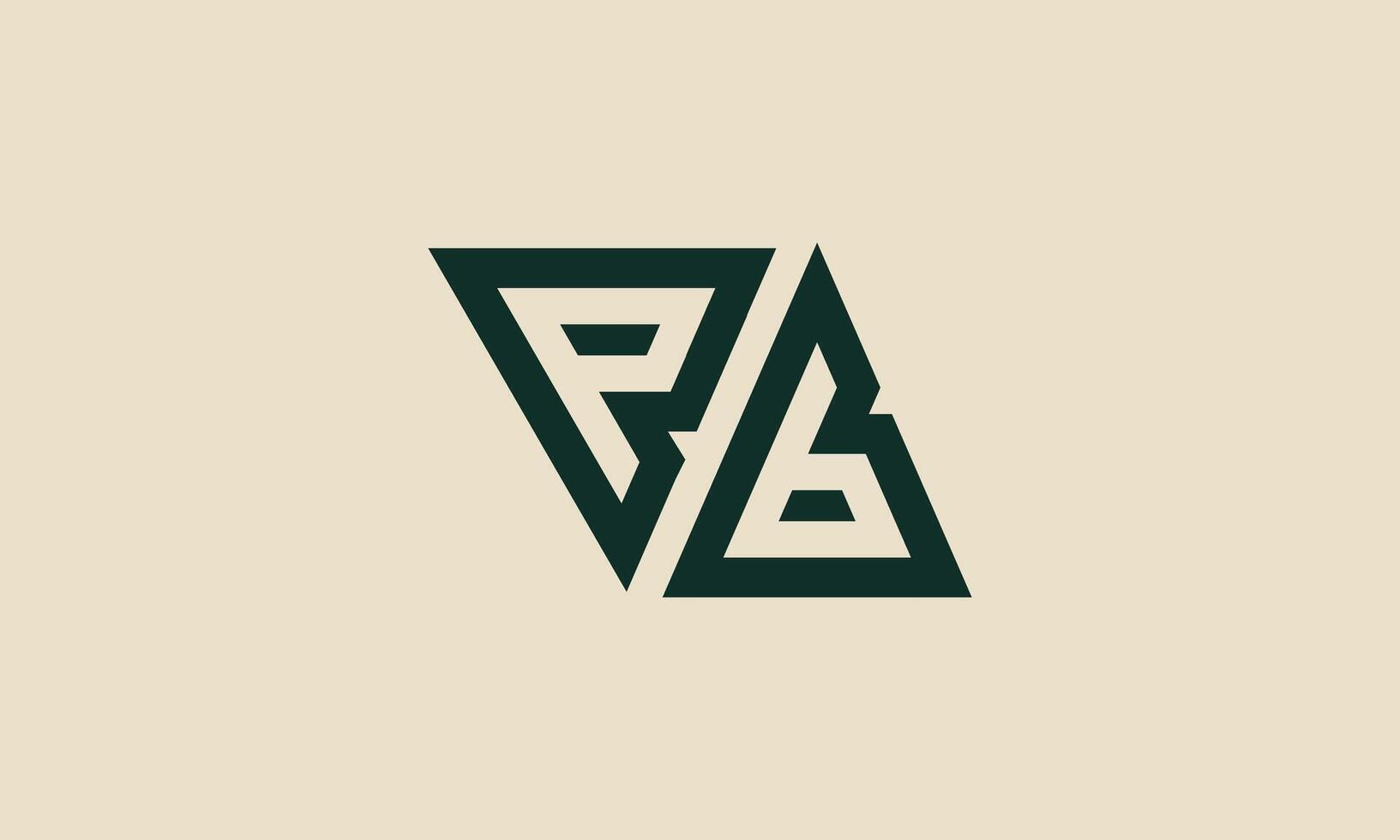 Pb monogram logo design vector
