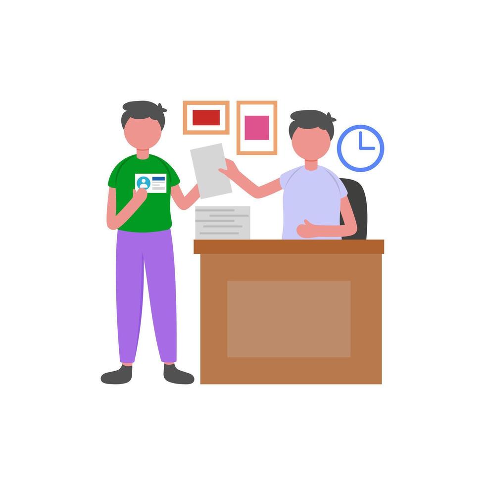 Simple Voter Registration Process vector