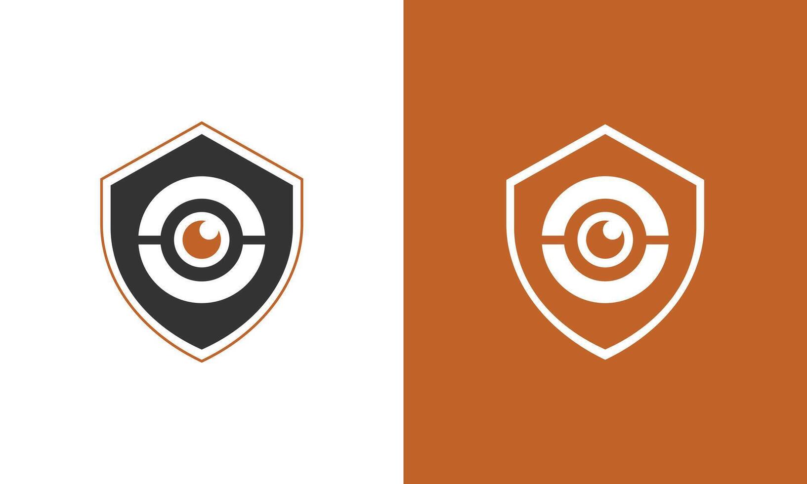Surveillance shield logo design vector