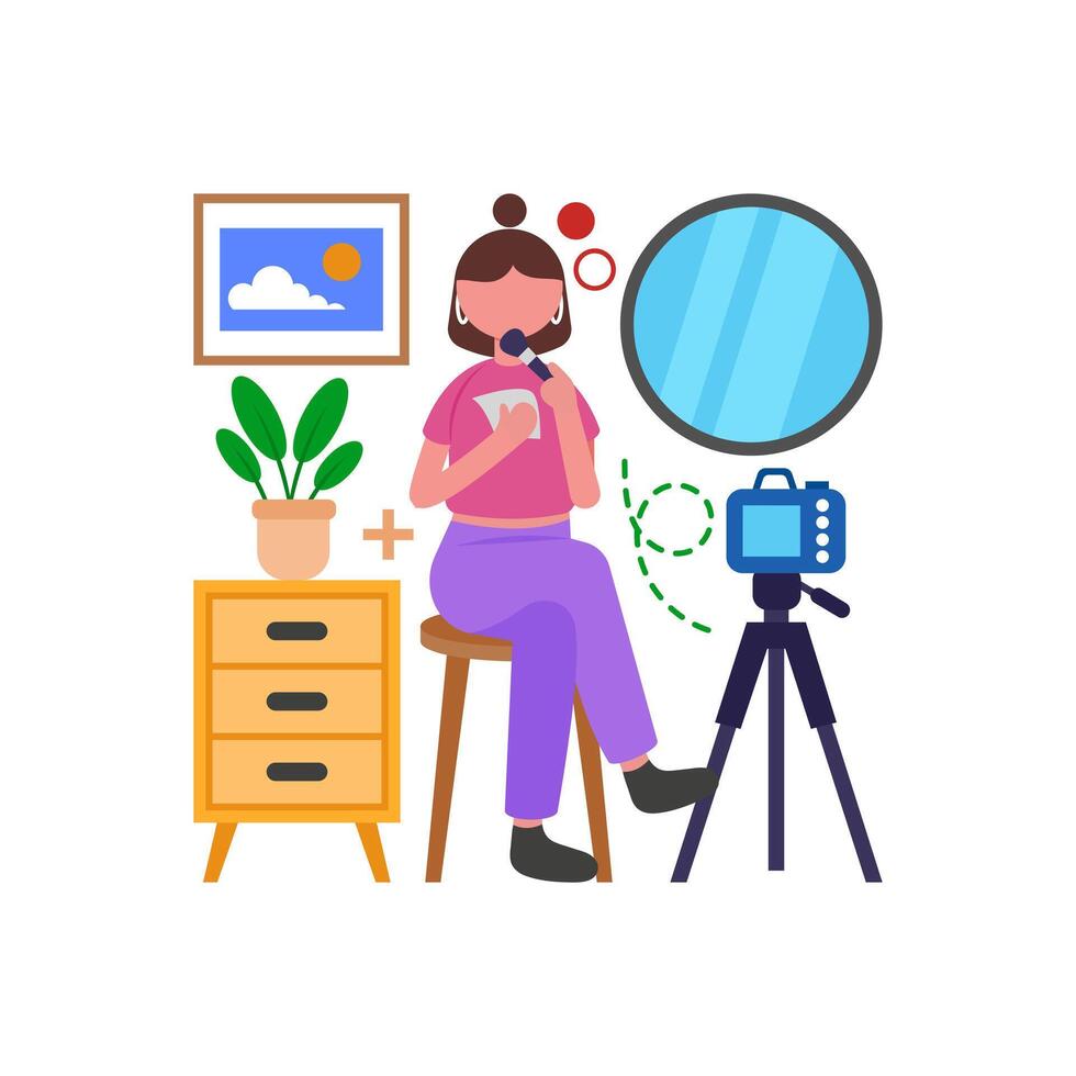 Professional Makeup Tutorial vector