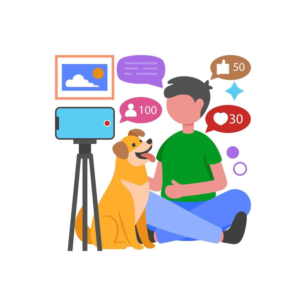 Adorable Pet Channel Content vector