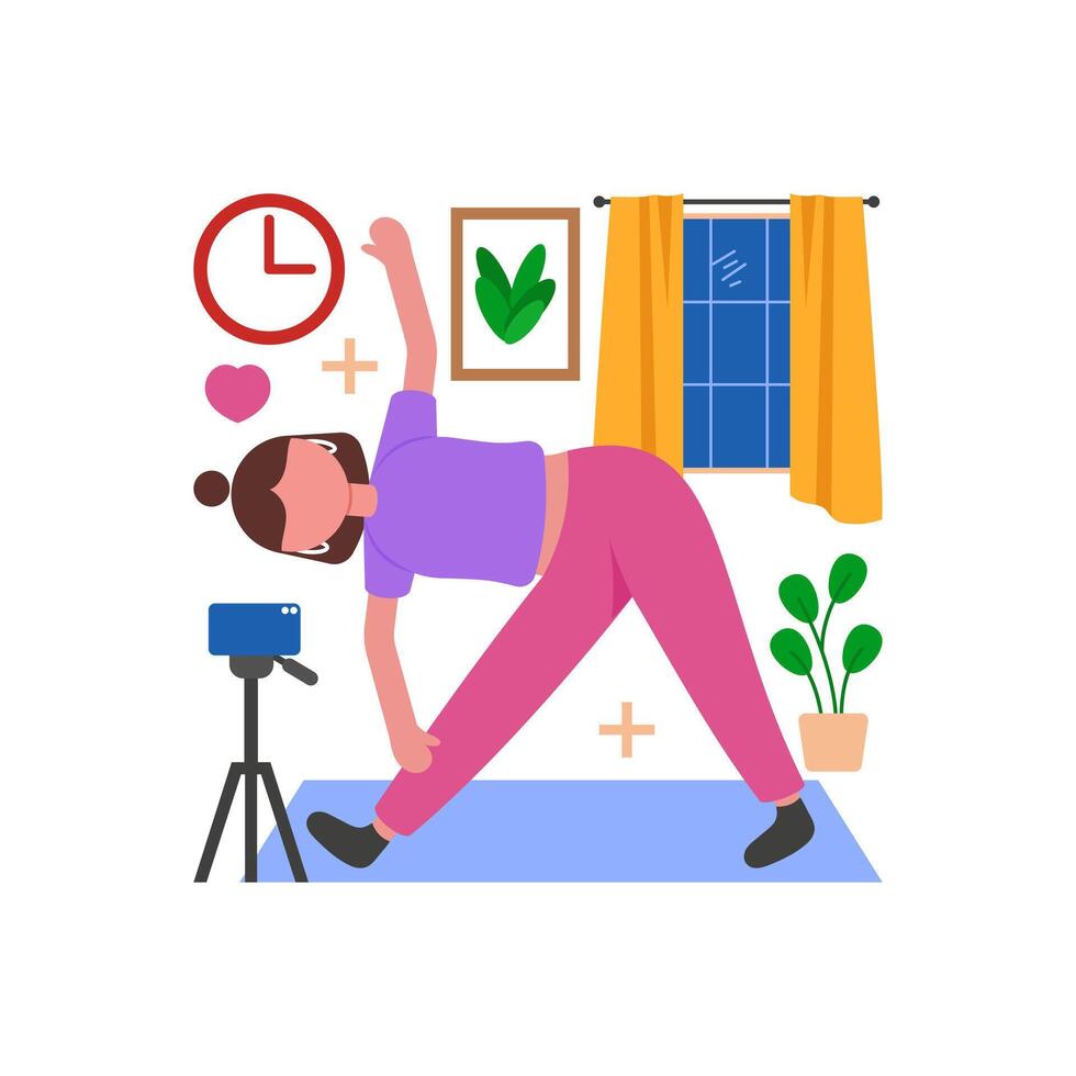 Peaceful Yoga Practice vector