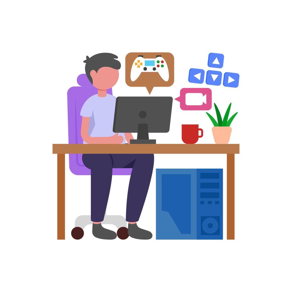 Exciting Live Gaming Stream vector